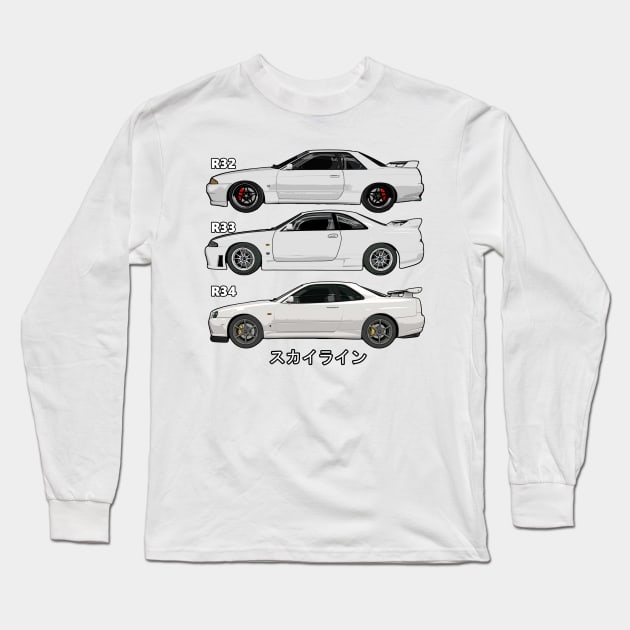 Skyline GT-R Long Sleeve T-Shirt by JDMzone